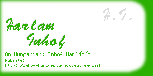 harlam inhof business card